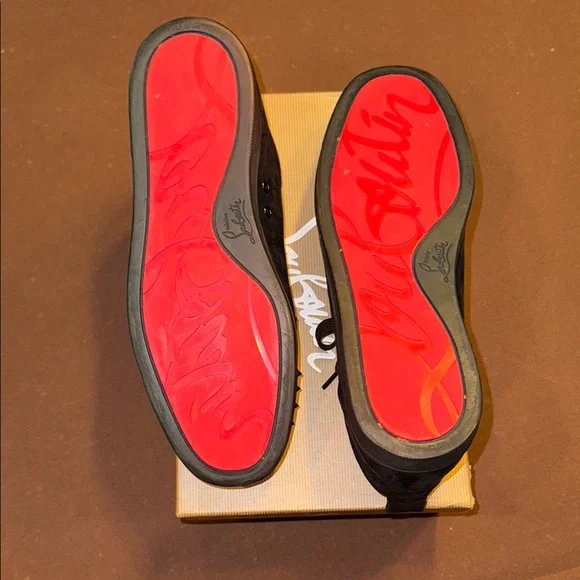 Christian Louboutin Black Spiked Sneakers - Picture 4 of 7